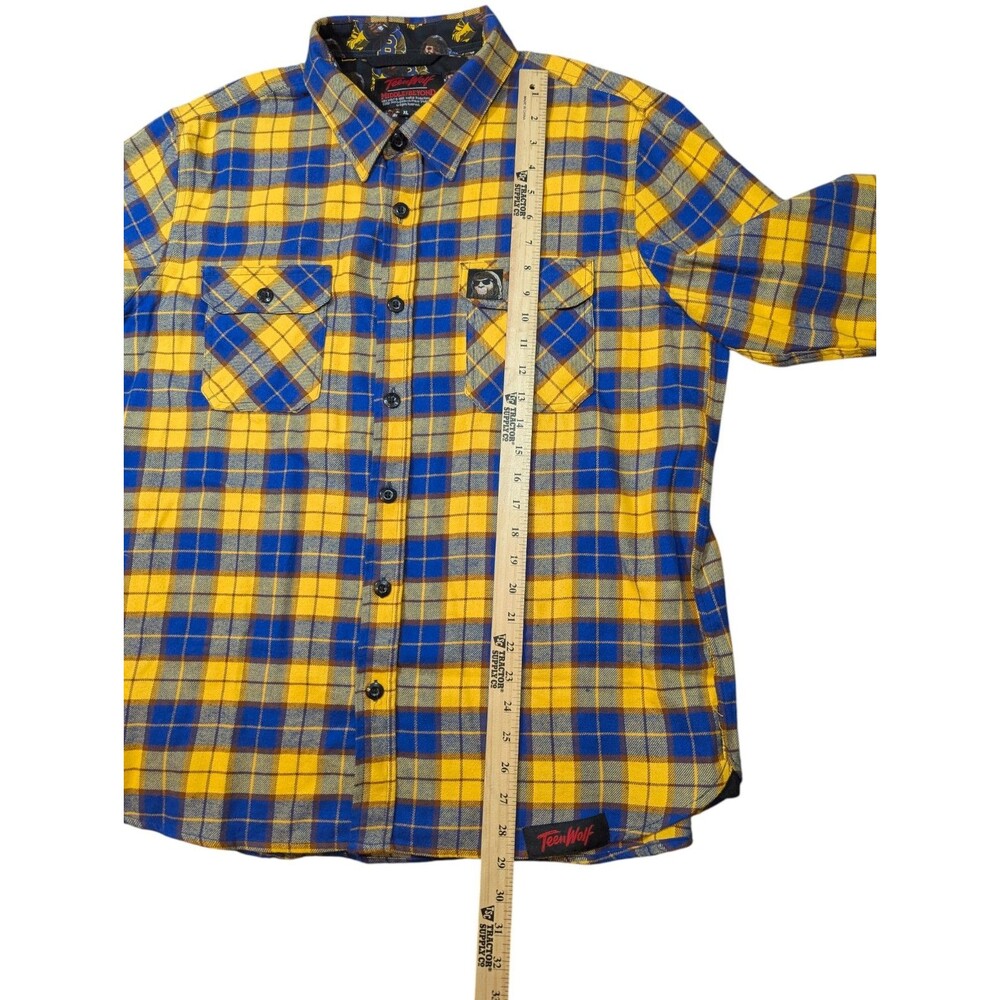 Middle Of Beyond Flannel Shirt Teen Wolf Plaid Mens XL 80's Cult Classic - Picture 8 of 9